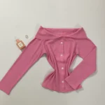 بلوز کبریتی وسط دکمه 60894