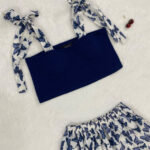 ست نیم‌ تنه و دامن پروانه سرمه‌ ای 654156321